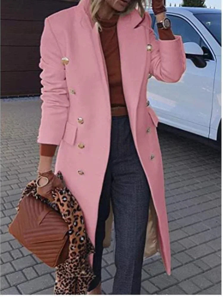 Women Jacket Lapel Long