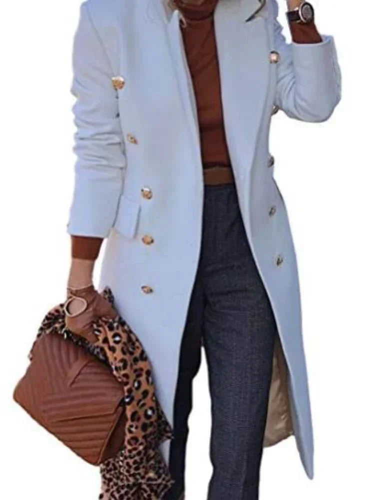 Women Jacket Lapel Long