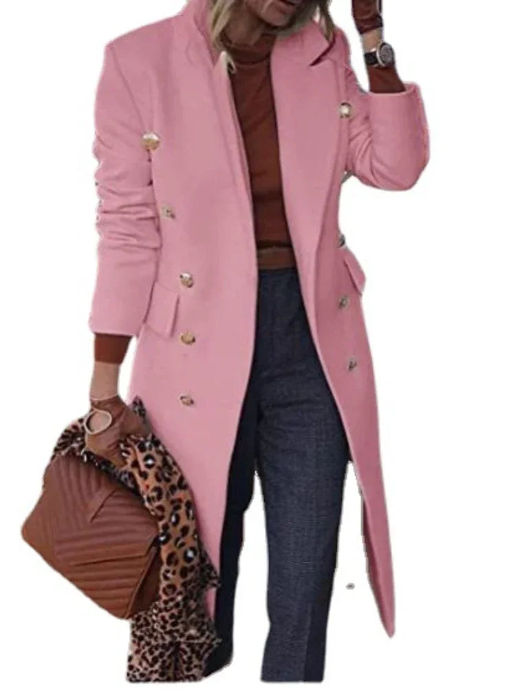 Women Jacket Lapel Long